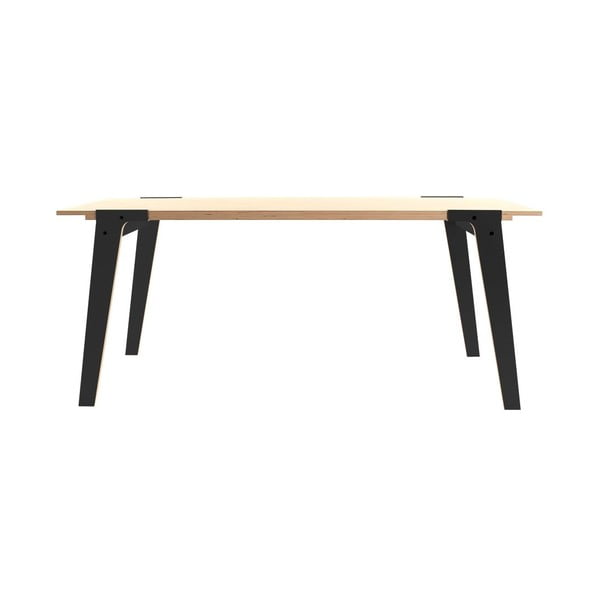 Czarny stół/biurko rform Switch, blat 200x90 cm