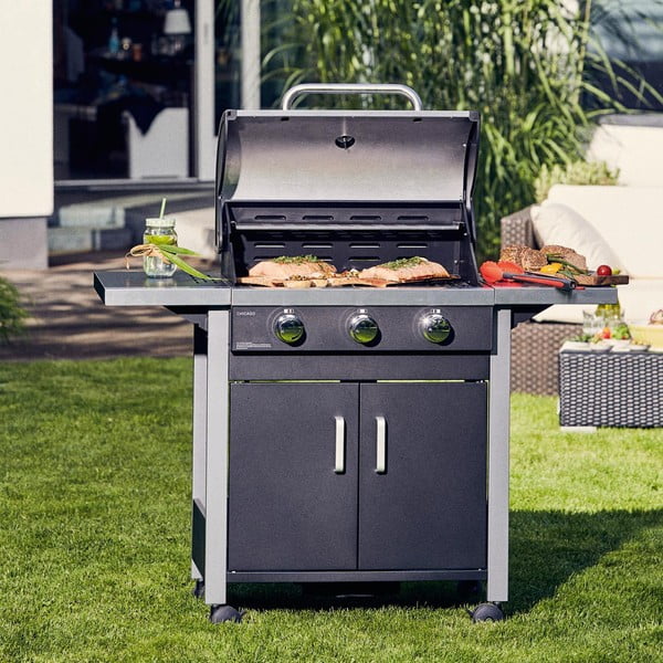 Czarny gazowy grill zewnętrzny ENDERS Chicago 3-image-1