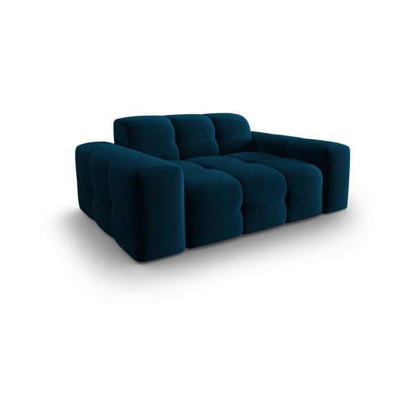 Ciemnoniebieska aksamitna sofa 156 cm Kendal – Micadoni Home-image-3