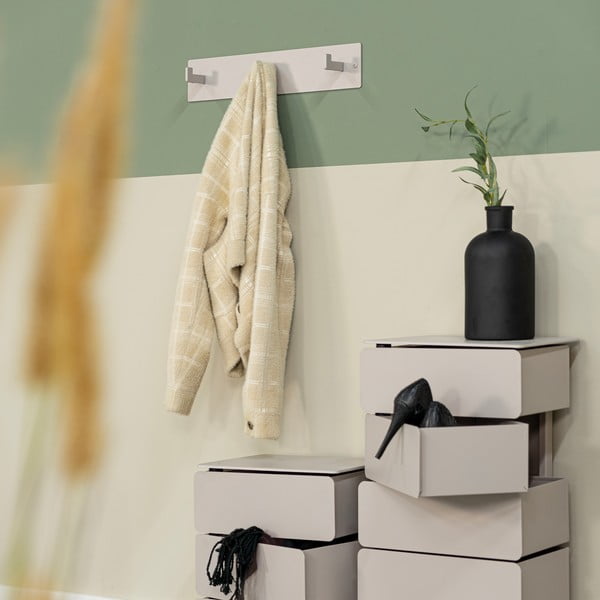 Szarobrązowy metalowy wieszak ścienny 50 cm Leatherman – Spinder Design-image-1