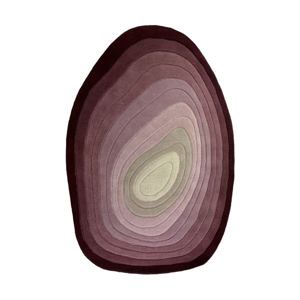 Fioletowy wełniany dywan tkany ręcznie 200x290 cm Puddle Ombre  – Flair Rugs