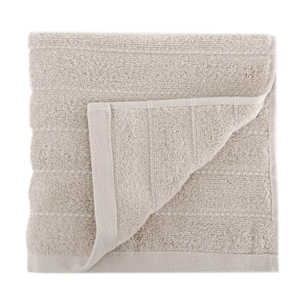 Beżowy ręcznik z czesanej bawełny Pierre, 50x90 cm