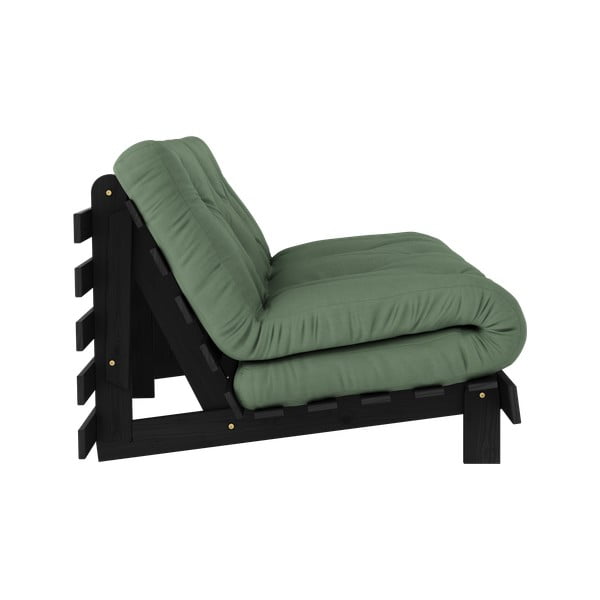 Zielona rozkładana sofa 160 cm Roots Black Night – Karup Design-image-4