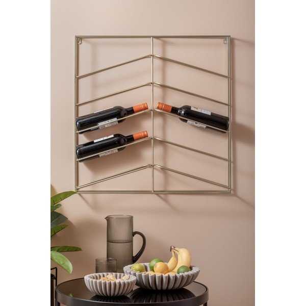 Wiszący metalowy regał na wino w kolorze złota liczba butelek 10 67x66x7,5 cm Cuadro – PT LIVING-image-1
