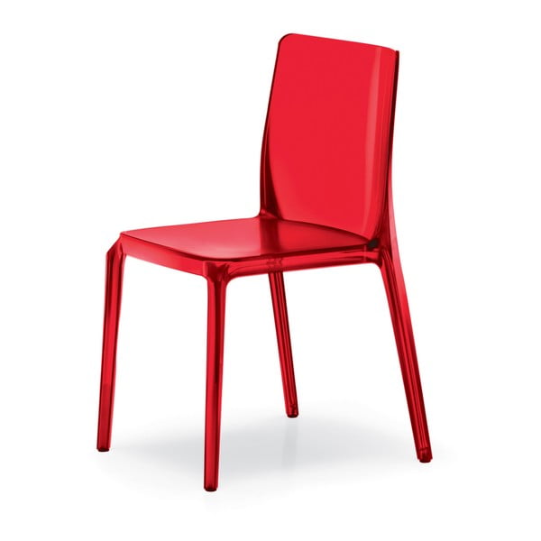 Czerwone krzesło Pedrali Blitz