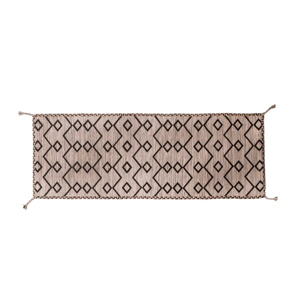 Brązowy chodnik ręcznie tkany Navaei & Co Kilim Ethnic 103, 180x60 cm