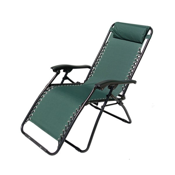 Zielono-czarny metalowy fotel ogrodowy Oxford – Rojaplast
