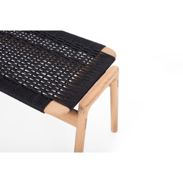 Czarno-naturalna ławka Klupa – Gazzda-image-4