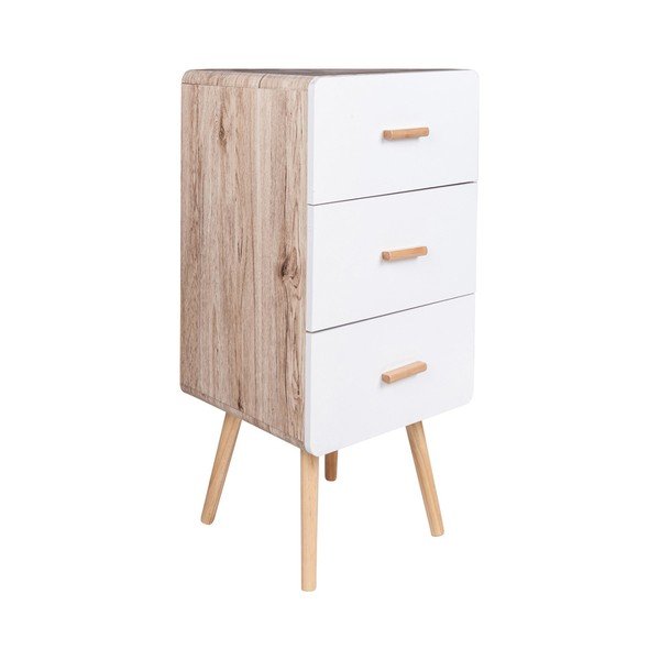 Komoda z drewna dębowego z 3 szufladami Liz-image-4