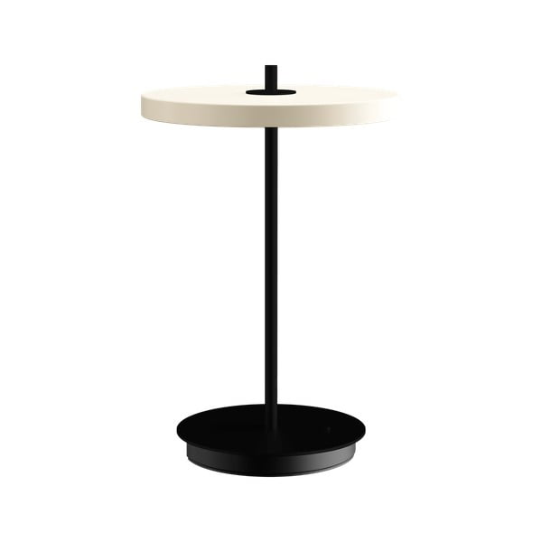 Czarno-biała metalowa lampa stołowa LED z metalowym kloszem (wysokość 31 cm) Asteria Move – UMAGE