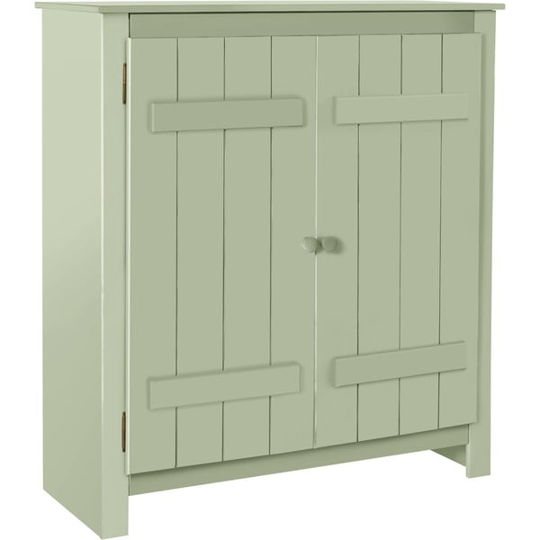 Jasnozielona szafka z litego drewna sosnowego 100x110 cm Bertram – Støraa-image-2