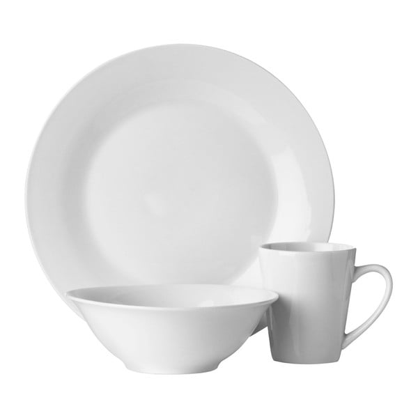 Komplet 12 porcelanowych naczyń Premier Housewares White Porcelain
