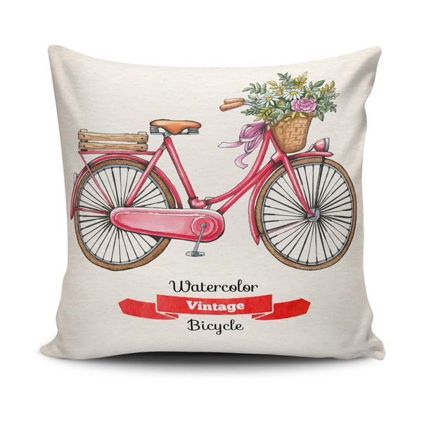 Poszewka na poduszkę z domieszką bawełny Cushion Love Bycicle, 45x45 cm