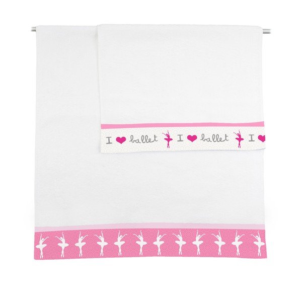 Zestaw 2 ręczników Ballerina, 50x100 i 70x140 cm-image-2