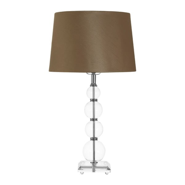 Lampa stołowa z abażurem z jedwabiu Premier Housewares Pearl