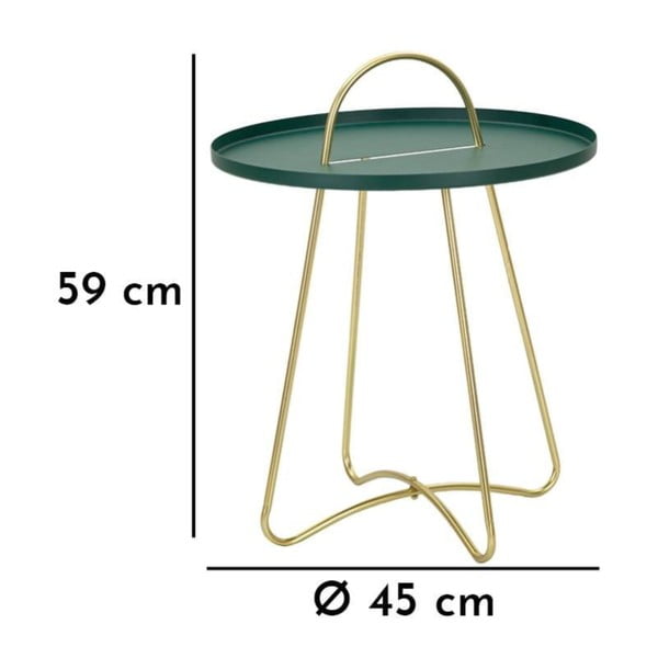 Metalowy okrągły stolik ø 45 cm Grent – Mauro Ferretti-image-4
