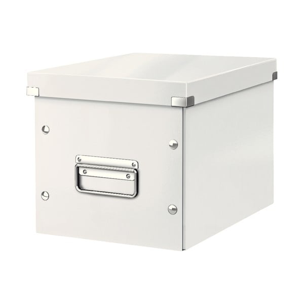 Biały kartonowy pojemnik z pokrywką 26x26x24 cm Click&Store – Leitz