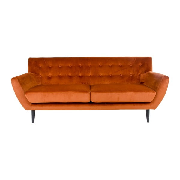 Pomarańczowa sofa pokryta aksamitem House Nordic Monte