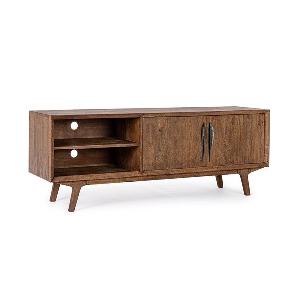 Szafka pod TV z litego drewna mango w naturalnym kolorze 152x55x40 cm Sherman – Bizzotto