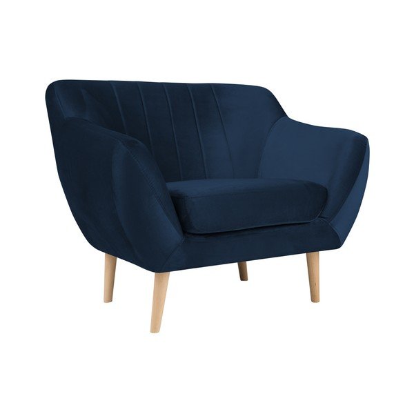 Granatowy fotel Mazzini Sofas Benito-image-1