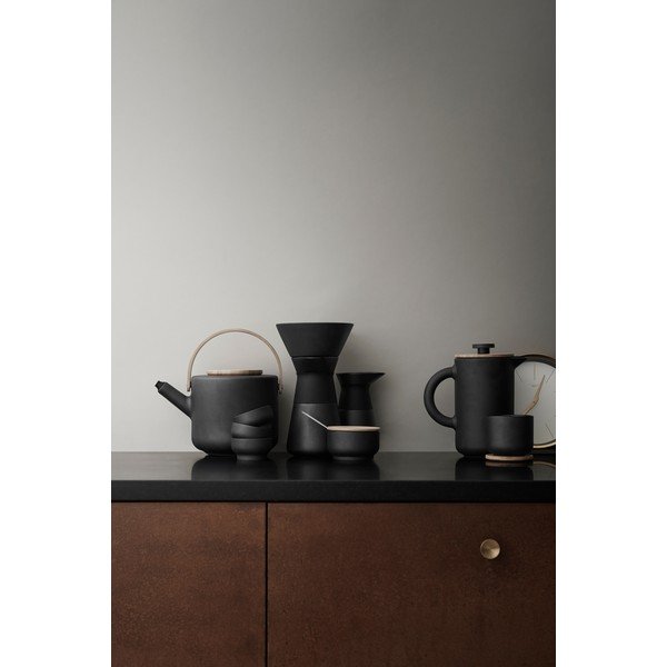 Czarna kamionkowa kawiarka 600 ml Theo – Stelton-image-2