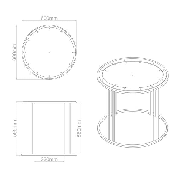Stolik okrągły wysoki Clock Face-image-2