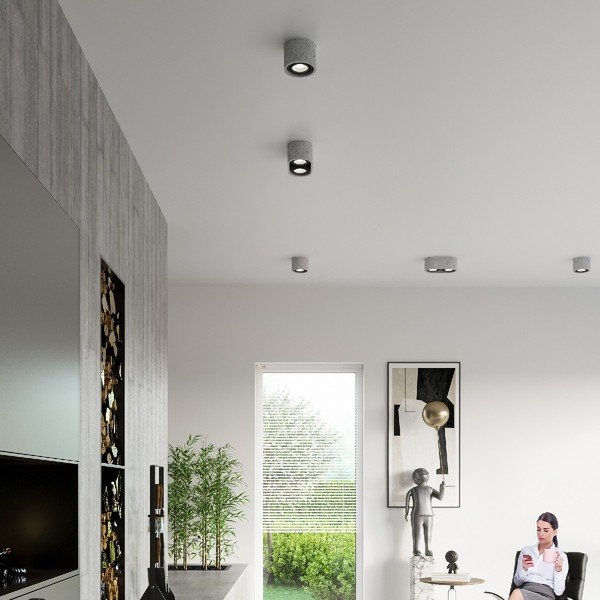 Szara lampa punktowa 27x14 cm Spattio – Sollux-image-4