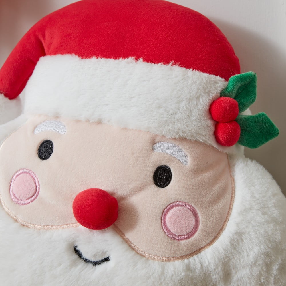 Pluszowa poduszka dekoracyjna ze świątecznym motywem 38x32 cm Christmas Santa – Catherine Lansfield (zdjęcie 3)