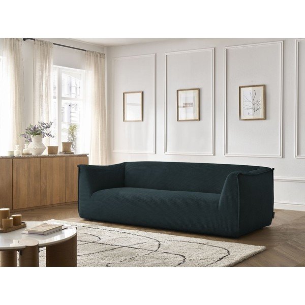 Ciemnoniebieska sztruksowa sofa 242 cm Giorgia – Bobochic Paris-image-1