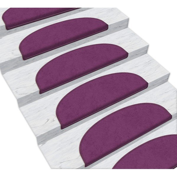 Fioletowe dywaniki na schody zestaw 16 szt. 65x20 cm Dots – Vitaus-image-1