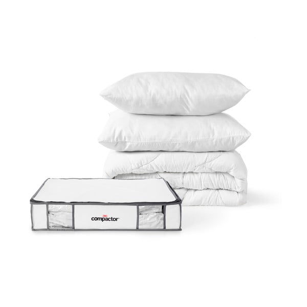 Tekstylne pojemniki do przechowywania ubrań zestaw 3 szt. próżniowe/usztywniane 45x65x15,5 cm Life – Compactor-image-3