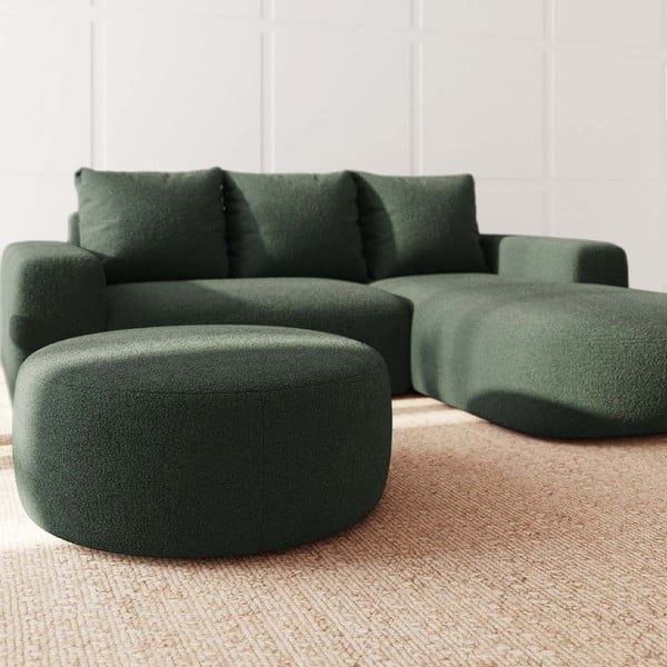 Zielony podnóżek z materiału bouclé Monce – Rodier-image-1