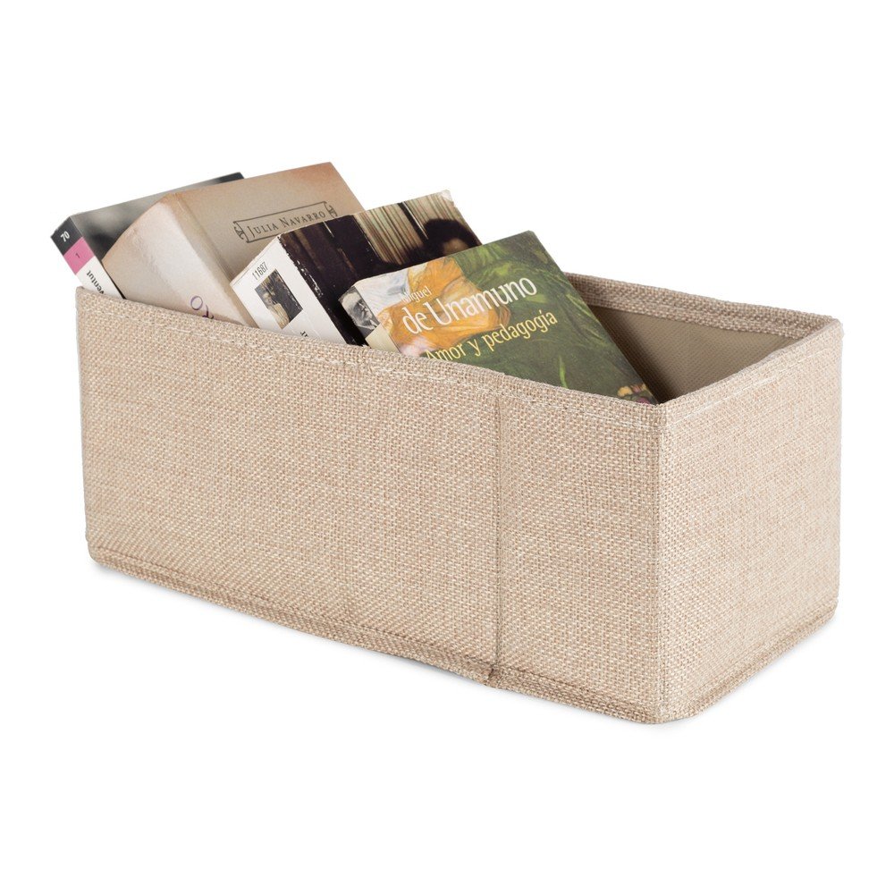 Beżowy tekstylny pojemnik 28x12x12 cm Sandy – Compactor
