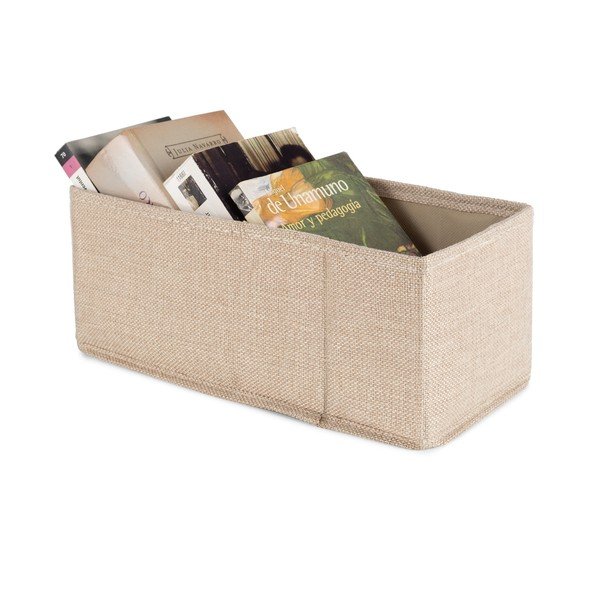 Beżowy tekstylny pojemnik 28x12x12 cm Sandy – Compactor