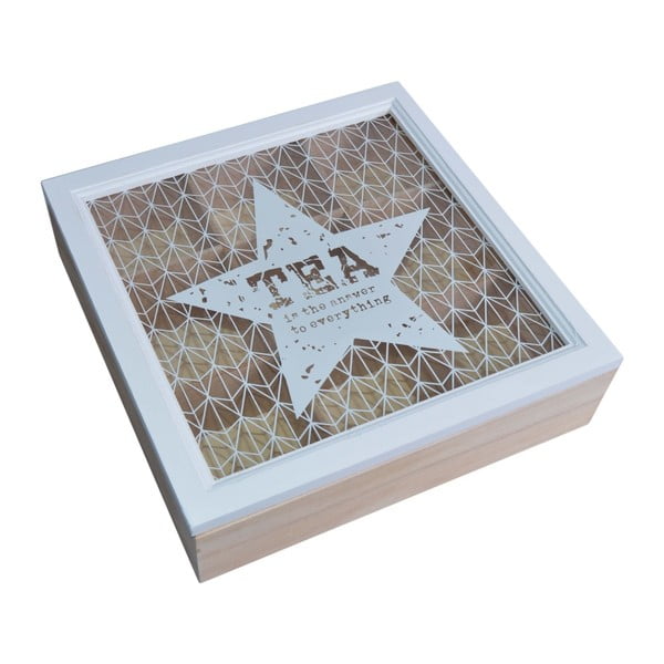 Pudełko na herbatę Ewax Tea Star, 24x6 cm