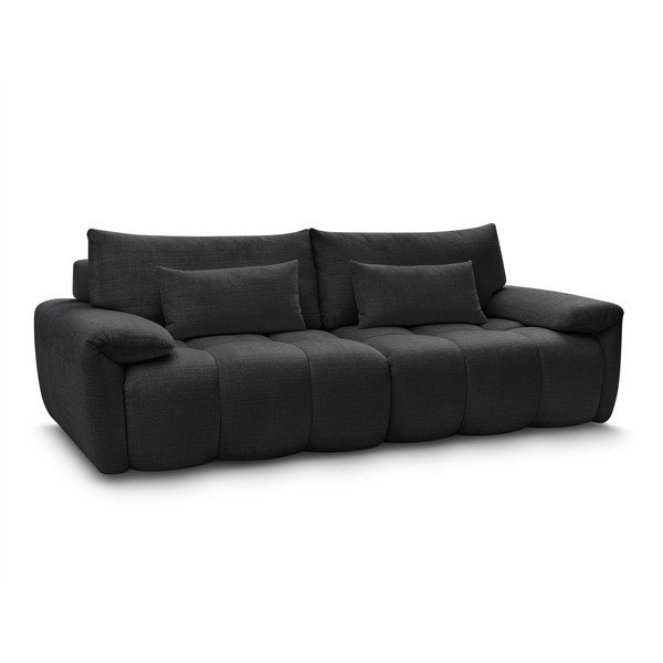 Czarna sofa z tkaniny szenilowej 264 cm Ivane – Bobochic Paris-image-4