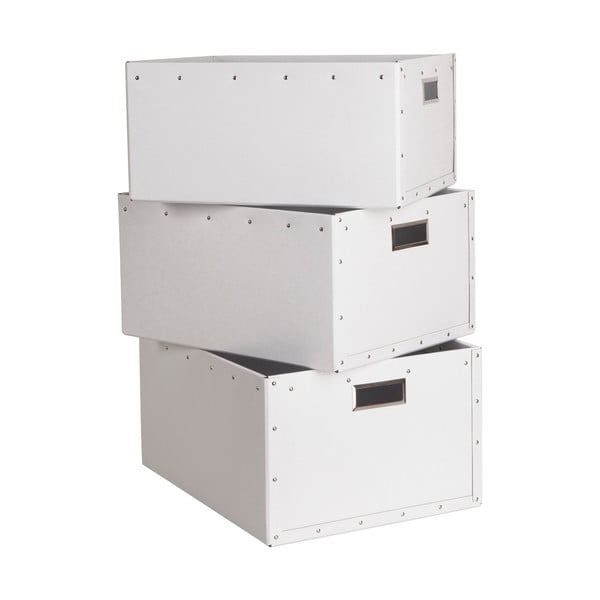 Białe kartonowe pojemniki zestaw 3 szt. Ture – Bigso Box of Sweden