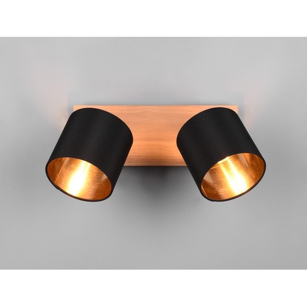 Czarno-naturalna lampa punktowa ø 12 cm Tommy – Reality-image-1