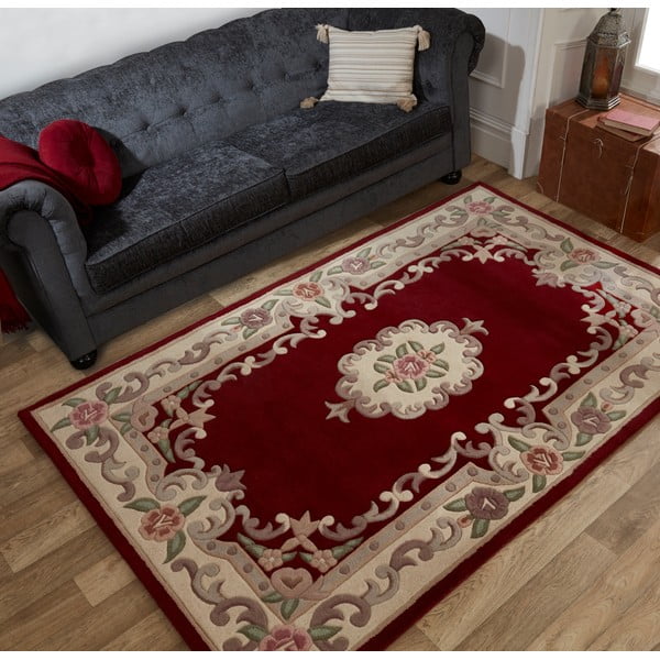 Czerwony wełniany dywan Flair Rugs Aubusson, 120x180 cm-image-1