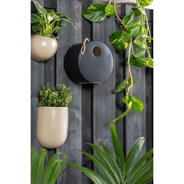Czarna ceramiczna budka dla ptaków PT LIVING Bird, ø 20 cm-image-1