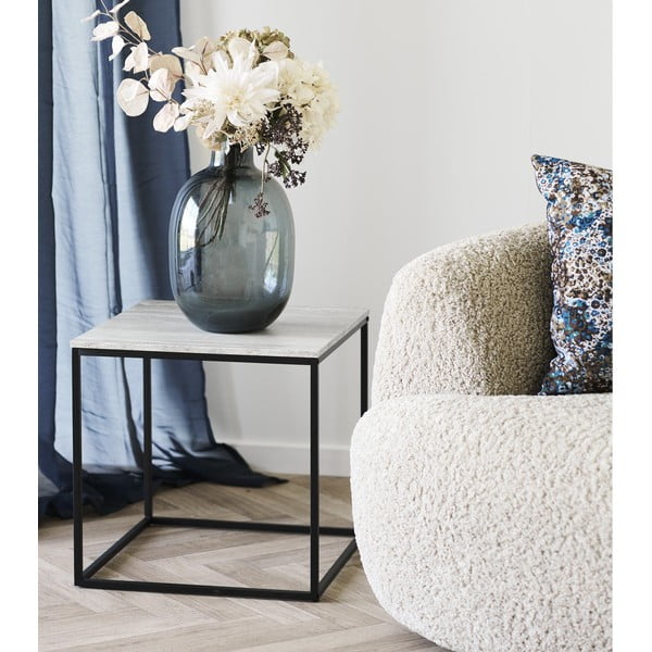 Stolik w dekorze kamienia 45x45 cm Vita – House Nordic-image-1