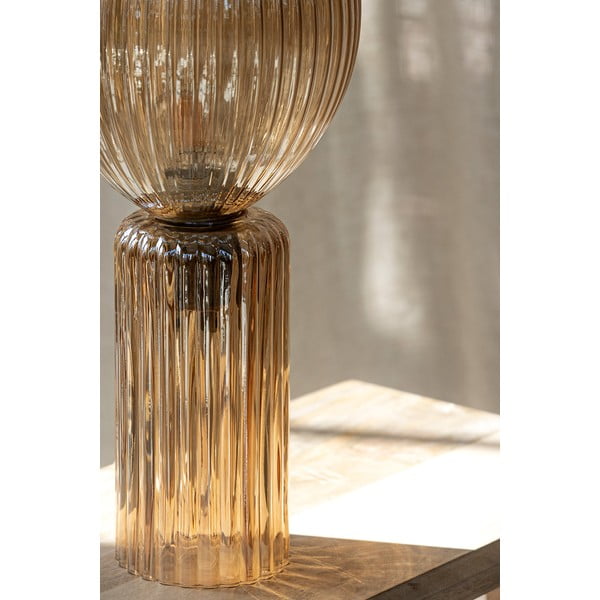 Lampa stołowa w bursztynowym kolorze ze szklanym kloszem (wysokość 40 cm) Toulipa – Markslöjd-image-2