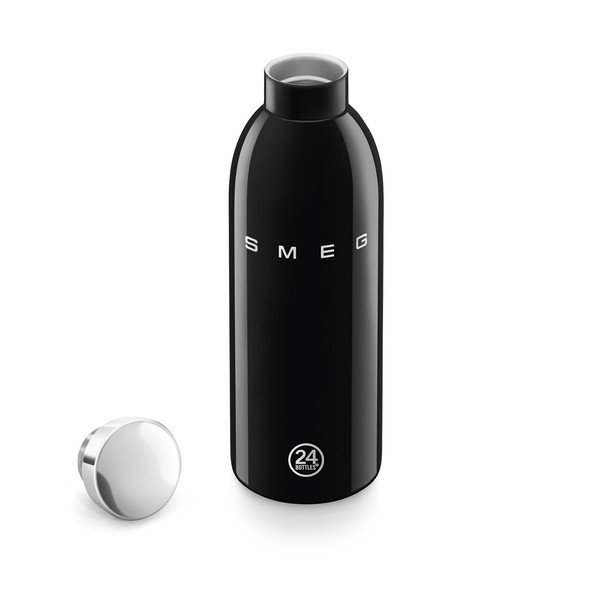 Czarna butelka termiczna ze stali nierdzewnej 500 ml 24BOTTLES – SMEG-image-3