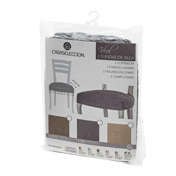 Szary elastyczny pokrowiec na krzesło Ideal – Casa Selección-image-2