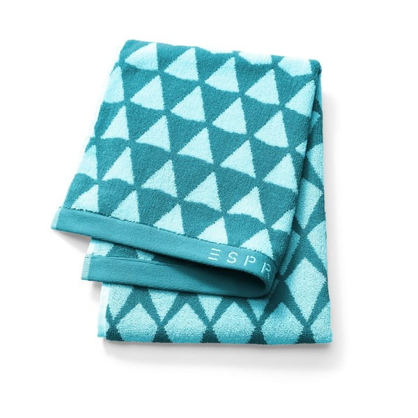 Niebieski wzorzysty ręcznik Esprit Mina, 50x100 cm