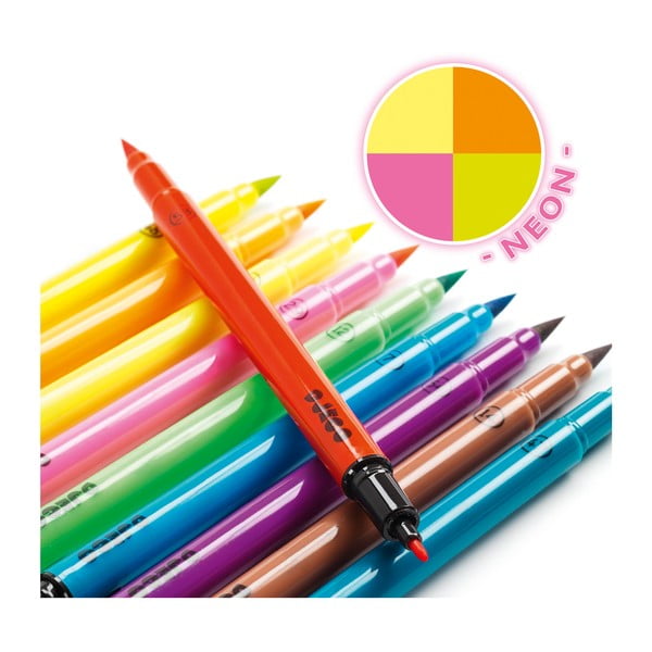 Zestaw 10 neonowych flamastrów Djeco-image-1