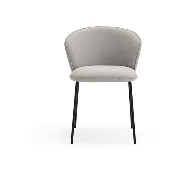 Jasnoszare tapicerowane fotele jadalniane zestaw 2 szt. Add – Teulat-image-2