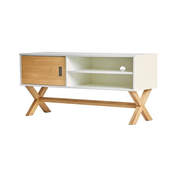Biała szafka pod TV Marckeric Leidi, 110x52 cm-image-3