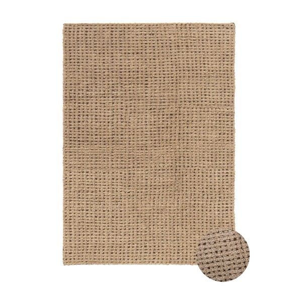 Wełniany dywan odpowiedni do prania/tkany ręcznie w naturalnym kolorze 140x200 cm Unexpected Wool – Lorena Canals