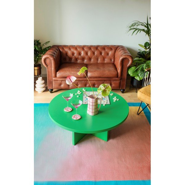 Zielony okrągły stolik ø 100 cm Pausa – Really Nice Things-image-3